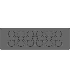KEL-DP 24/17 B cable entry plate, plug, wall 2.8-4mm, black