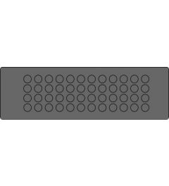 KEL-DP 24/48 B cable entry plate, plug, wall 2.8-4mm, black