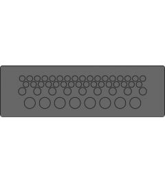 KEL-DP 24/50 B cable entry plate, plug, wall 2.8-4mm, black