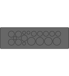KEL-DP 24/18 B cable entry plate, plug, wall 2.8-4mm, black