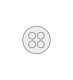 KEL-DP 25/4 B kabelinvoer rond, plug, wand 2.8-4mm, grijs