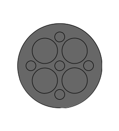 KEL-DP 50/9 A cable entry plate, plug, wall 1.5-2.5mm, black