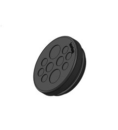 KEL-DP 32/10 B kabelinvoer rond, plug, wand 2.8-4mm, zwart