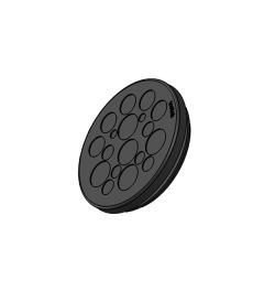 KEL-DP 50/18 B kabelinvoer rond, plug, wand 2.8-4mm, zwart