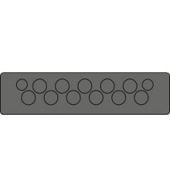 KEL-DP-E 86/13 cable entry plate, plug, wall 1.5-2.5mm,black