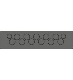KEL-DP-E 86/17 cable entry plate, plug, wall 1.5-2.5mm,black
