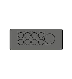 KEL-DP-E 46/9 cable entry plate, plug, wall 1.5-2.5mm, black