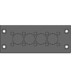 KEL-DPZ 24/14 cable entry plate, screw mounting, black