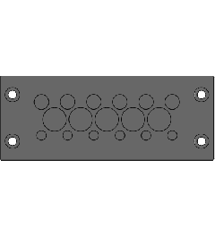 KEL-DPZ 24/17 cable entry plate, screw mounting, black