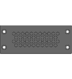 KEL-DPZ 24/42 cable entry plate, screw mounting, black