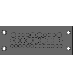KEL-DPZ 24/32 cable entry plate, screw mounting, black