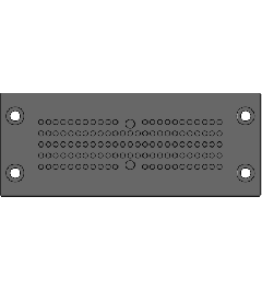KEL-DPZ 24/121 cable entry plate, screw mounting, black