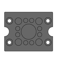 KEL-DPZ B 13 cable entry plate, screw mounting, black
