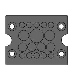 KEL-DPZ B 17 cable entry plate, screw mounting, black