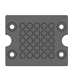KEL-DPZ B 25 cable entry plate, screw mounting, black