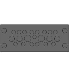 KEL-DPU 24/21 cable entry plate, screw/snap-in, black