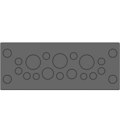 KEL-DPU 24/16 - 1 cable entry plate, screw/snap-in, black