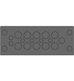 KEL-DPU 24/17 cable entry plate, screw/snap-in, black