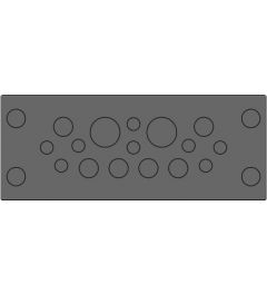 KEL-DPU 24/16 cable entry plate, screw/snap-in, black