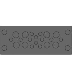 KEL-DPU 24/20 cable entry plate, screw/snap-in, black