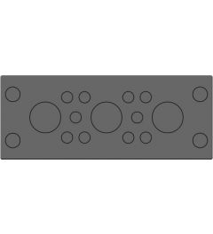 KEL-DPU 24/13 cable entry plate, screw/snap-in, black