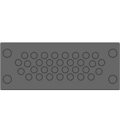 KEL-DPU 24/32 cable entry plate, screw/snap-in, black