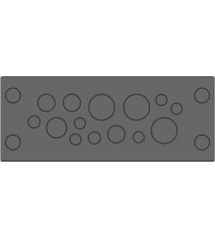KEL-DPU 24/14 cable entry plate, screw/snap-in, black