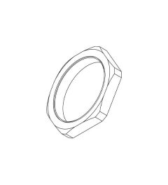 Borgmoer plastic M50x1,5 grijs