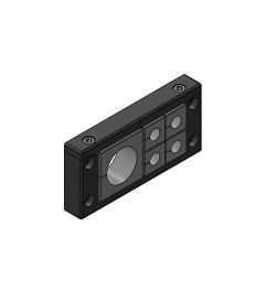 KEL-U 16/5 cable entry frame, 2p, 4/1, V2A, black