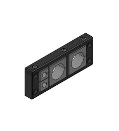 KEL-U 24/4 cable entry frame, 2p, 2/2, V2A, black