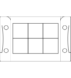 KEL-FA 10/6 kabelinvoerframe, 2d, 6/-, zwart