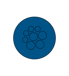 KEL-DPZ-HD 40/8 CR kabelinvoer rond hygiënisch, blauw