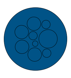 KEL-DPZ-HD 63/9 CR kabelinvoer rond hygiënisch, blauw