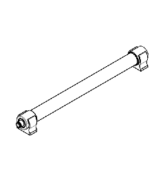 LED system TUBE 24V DC ,7,6W,  330mm Glass