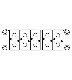 EMC-KEL-DS 24/10 EMC kabelinvoersysteem, 2 delen