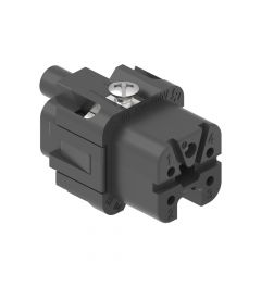 Binnenwerk Schroef 4P+A, 10A, 250V, 21.21, Female, zwart