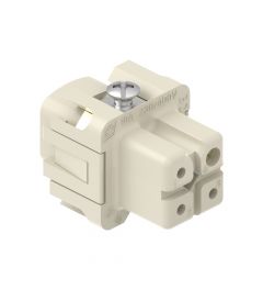 Binnenwerk Schroef Goud 3P+A, 10A, 250V, 21.21, Female