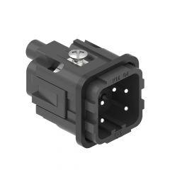 Binnenwerk Schroef 4P+A, 10A, 250V, 21.21, Male, zwart