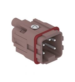 Binnenwerk Schroef 180°C 4P+A, 10A, 250V, 21.21, Male