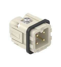 Binnenwerk Schroef Goud 3P+A, A10, 250V, 21.21, Male