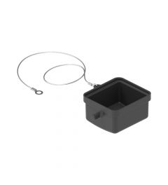 Deksel MIXO TWO, 2 nokken, oog, zwart