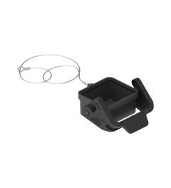 Deksel MIXO TWO, 1 beugel, rubber, lus, zwart