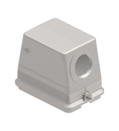 Stekkerhuis haaks hoog 180°C, 2 nokken, M40, 104.62