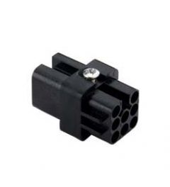 Binnenwerk Krimp 7P+A, 10A, 250V, 21.21, Female, zwart