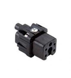 Binnenwerk Schroef 4P+A, 10A, 250V, 21.21, Female, zwart