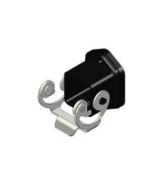 Chassisdeel recht CK-Type, RVS beugel, 21.21, zwart