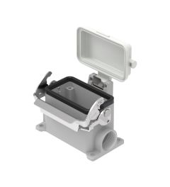 Opbouwhuis+deksel V-type, 1 beugel, PG16, 57.27