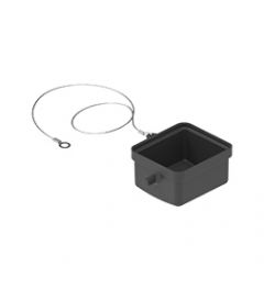 Deksel MIXO TWO, 2 nokken, oog, zwart
