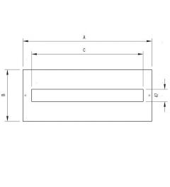 Paneel voor QM kast B.499mm H.199mm AISI304L open