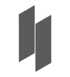 MX set (2st) zijpanelen D.818mm H.2027mm AISI304L